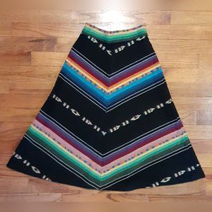 Vintage Southwest Inspired Skirt Woven Knitted Design